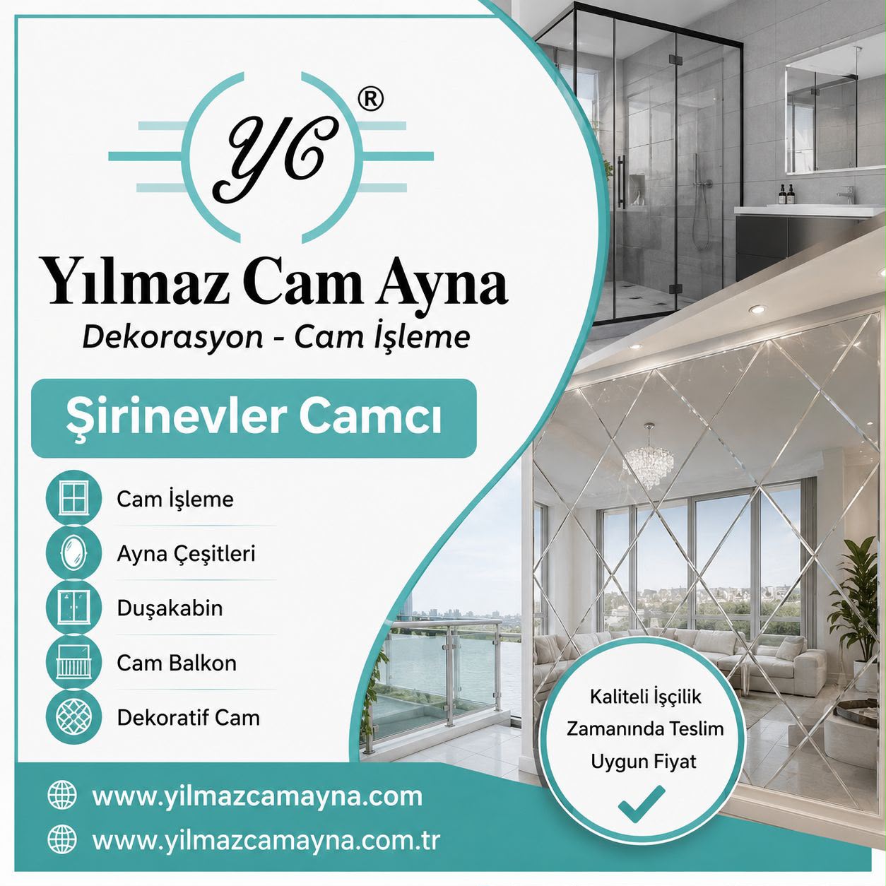 Şirinevler Camcı: Yılmaz Cam Ayna ile Kaliteli ve Hızlı Çözümler