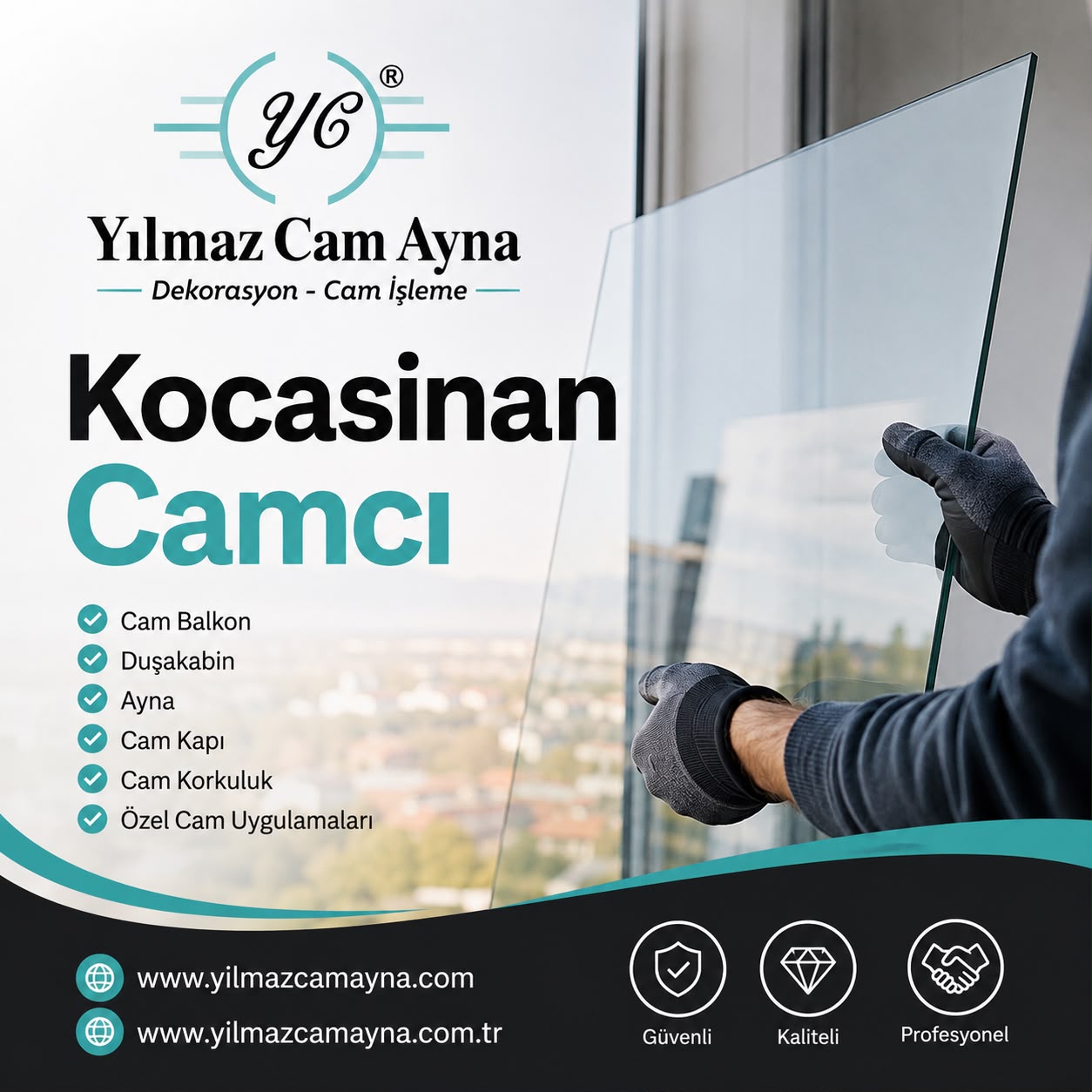 Kocasinan Camcı: Ustasından Hızlı Müdahale ve Özel Ölçü İmalat